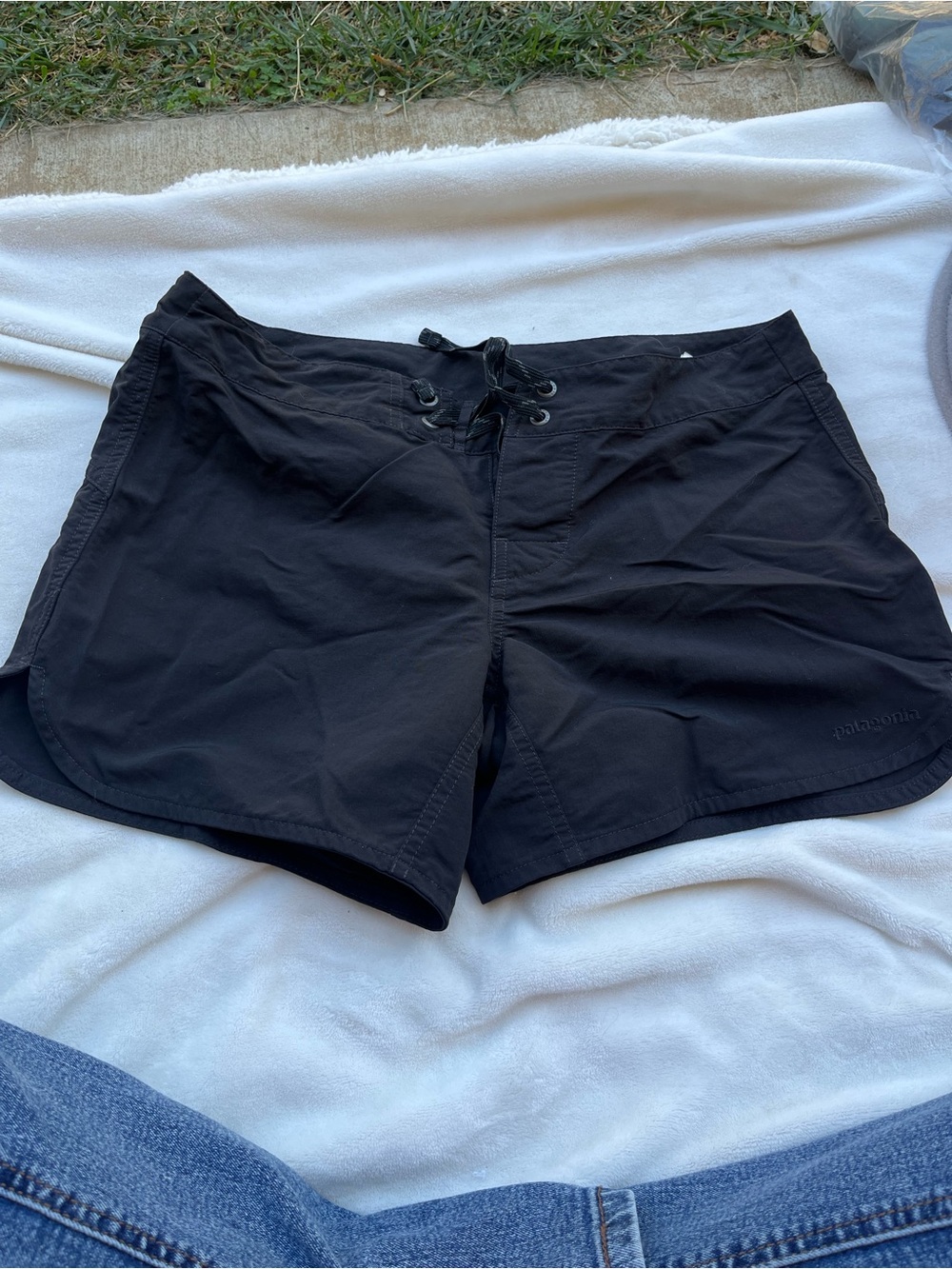 Patagonia Black Lace-Up Active Bermuda Shorts